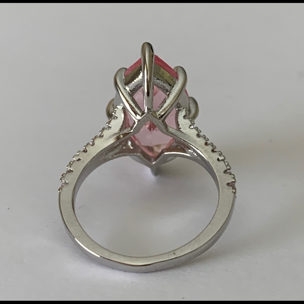 **SOLD**NEW Large Pink Marquise Cut Diamond Size 7 - Picture 4 of 4